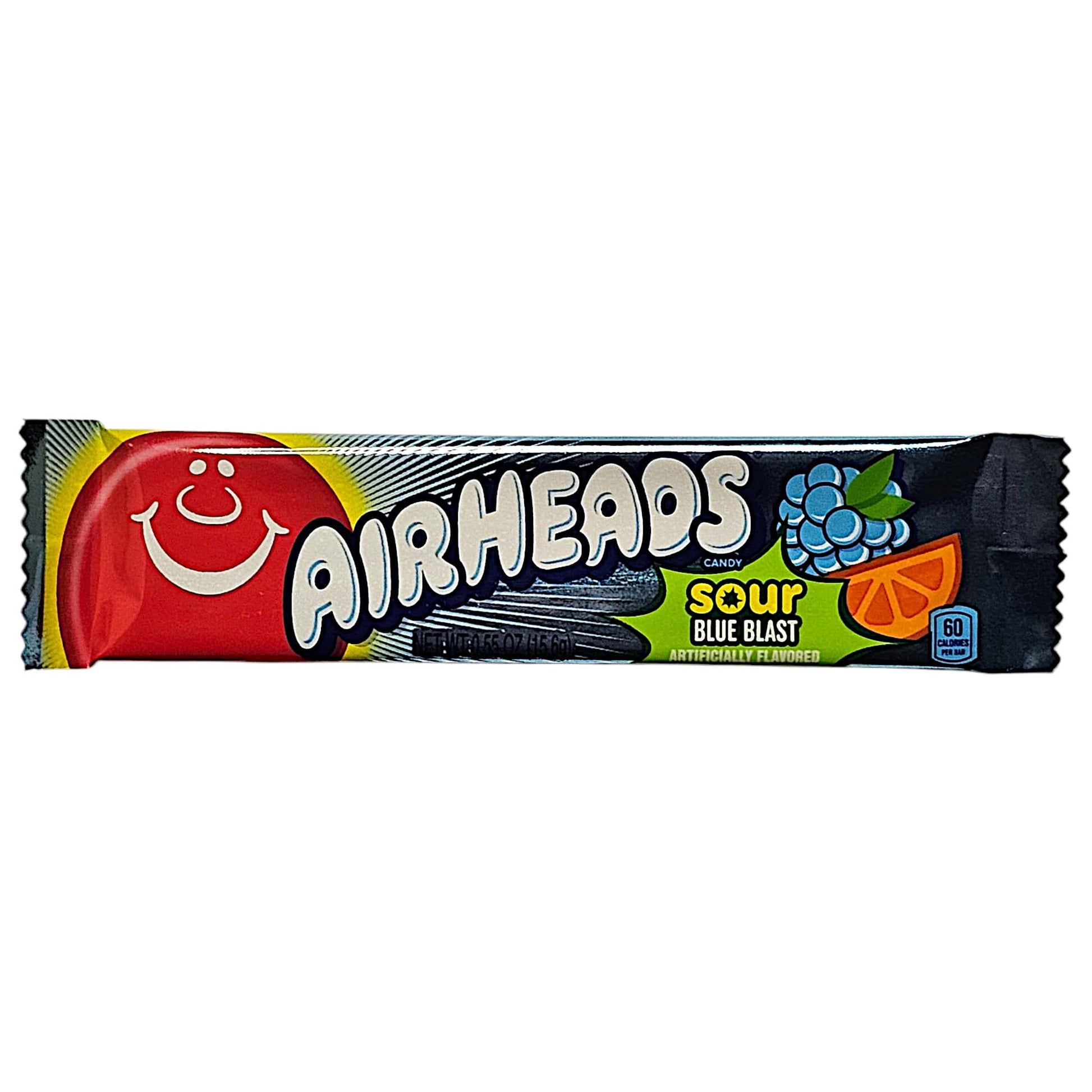 Airheads Sour Blue Blast, Close Up, Bovenkant