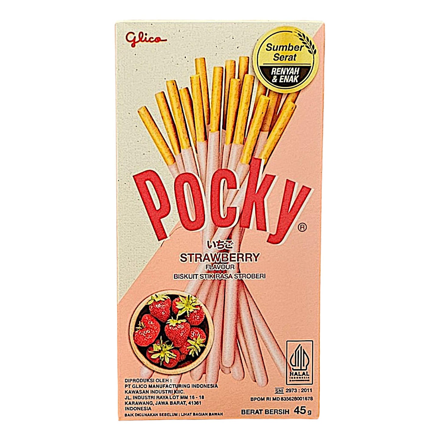 Pocky Sticks Strawberry, Close Up, Voorkant