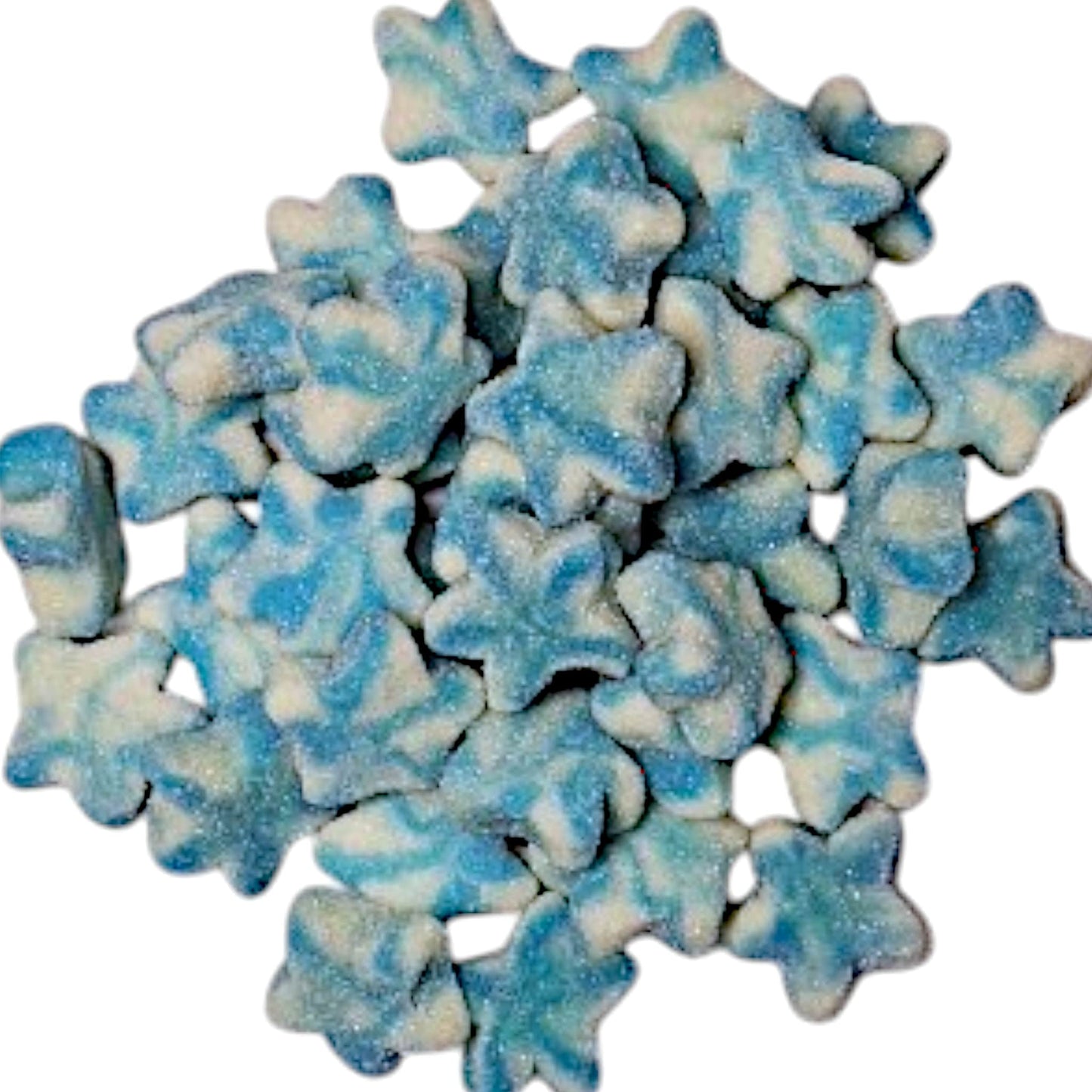 Sugared Blue Twist Stars