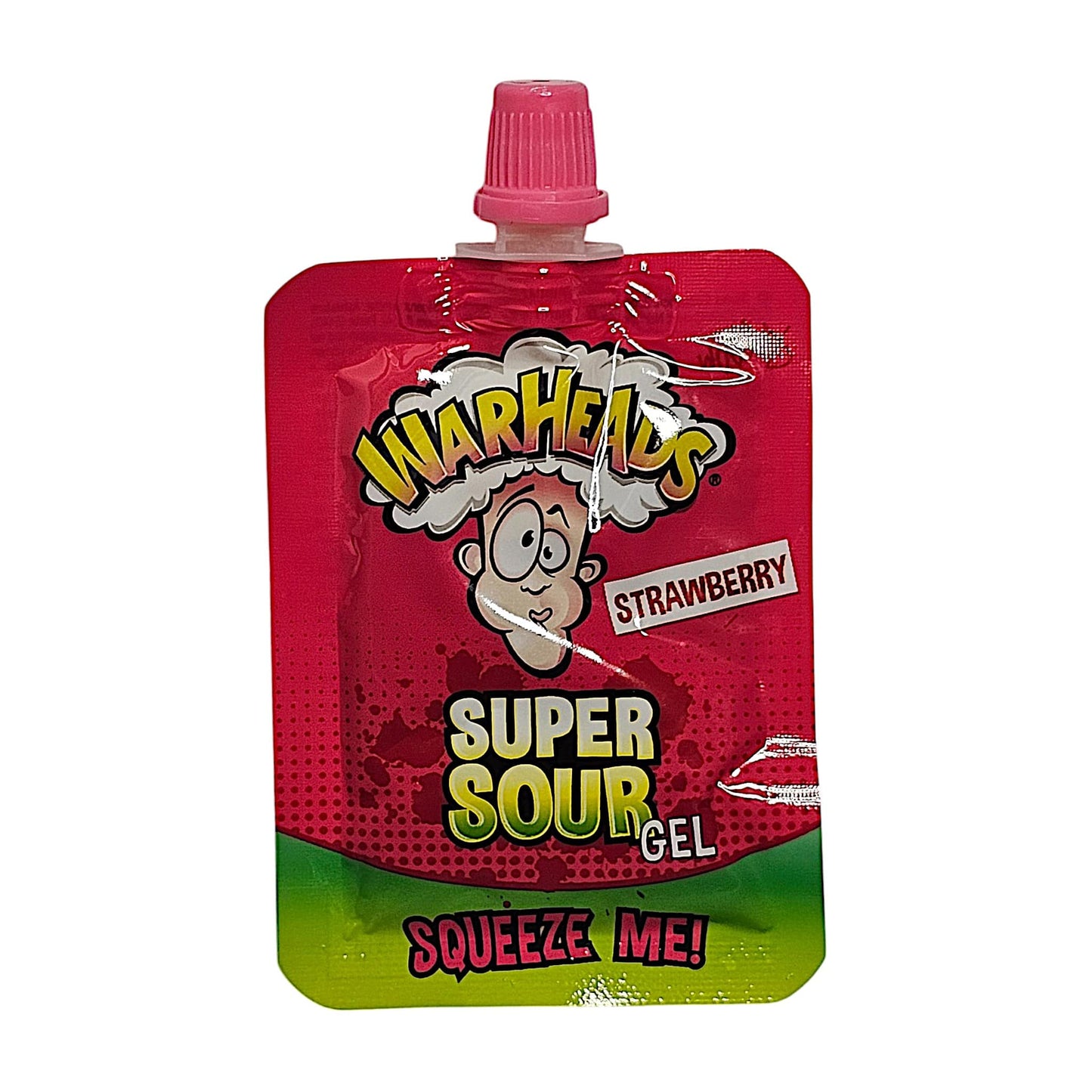 Warheads Super Sour Gel Strawberry, Close Up, Voorkant