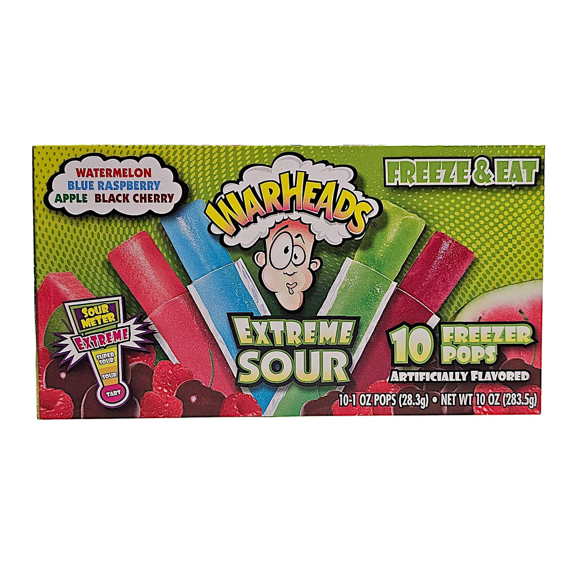 Warheads Sour Freezer Pops, Close Up, Voorkant